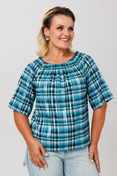 Блуза Anastasia 1255 бирюзовый - фото 1