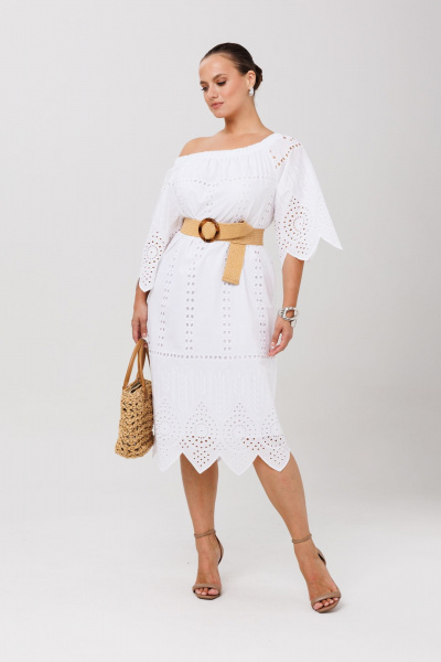 Платье Anastasia 1256.1 белый - фото 12