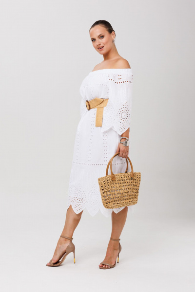 Платье Anastasia 1256.1 белый - фото 7