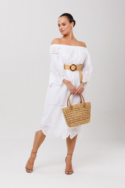 Платье Anastasia 1256.1 белый - фото 6