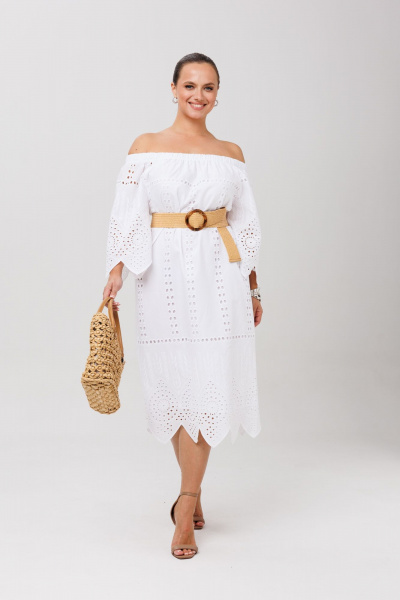 Платье Anastasia 1256.1 белый - фото 5