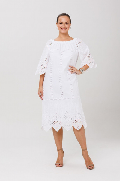 Платье Anastasia 1256 белый - фото 8