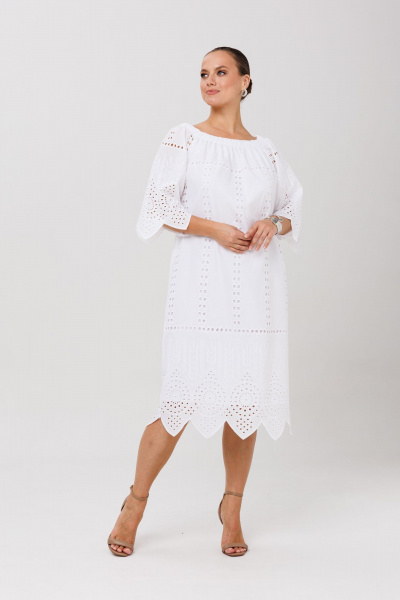 Платье Anastasia 1256 белый - фото 6