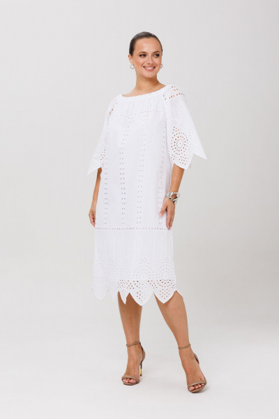 Платье Anastasia 1256 белый - фото 5