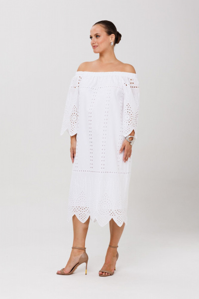 Платье Anastasia 1256 белый - фото 4