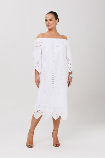 Платье Anastasia 1256 белый - фото 3