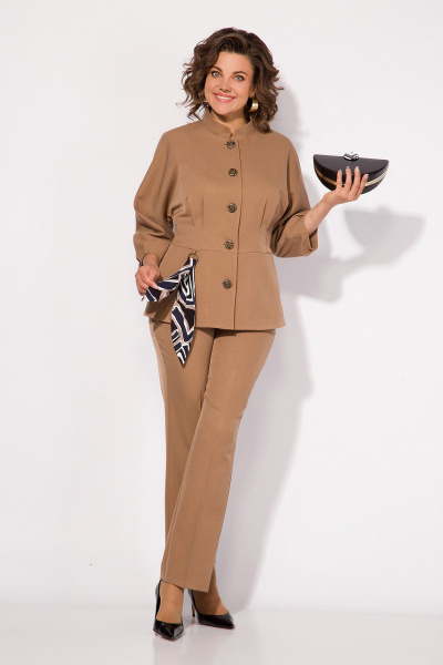 Брюки, жакет Liliana 1469 кэмэл - фото 5