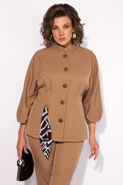 Брюки, жакет Liliana 1469 кэмэл - фото 3