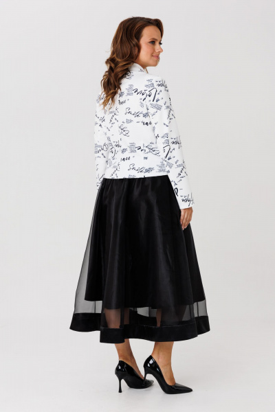 Жакет, юбка Mubliz 285 черно-белый - фото 13