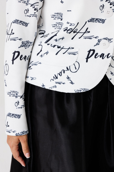 Жакет, юбка Mubliz 285 черно-белый - фото 12