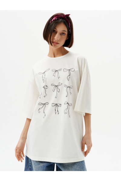 Футболка 10DENCY 23331 молочный-черный - фото 3