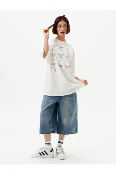 Футболка 10DENCY 23331 молочный-черный - фото 2