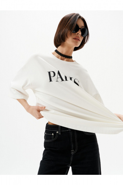 Футболка 10DENCY 23332 молочный-черный - фото 3