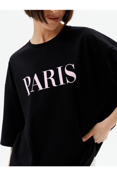 Футболка 10DENCY 23332 черный/розовый - фото 5