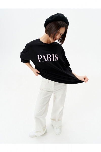 Футболка 10DENCY 23332 черный/розовый - фото 3