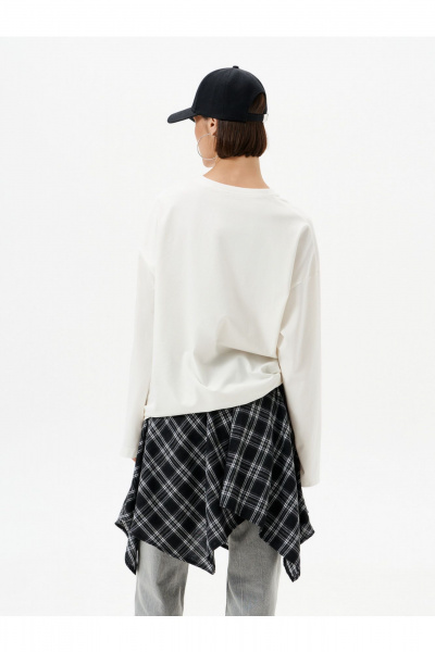 Лонгслив 10DENCY 23334 молочный-черный - фото 2