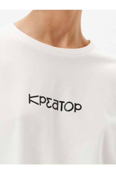 Лонгслив 10DENCY 23334 молочный-черный - фото 7