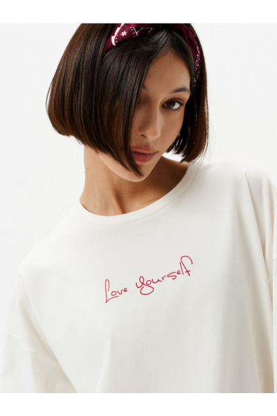 Лонгслив 10DENCY 23466 молочный-красный - фото 7