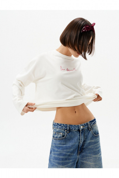 Лонгслив 10DENCY 23466 молочный-красный - фото 4