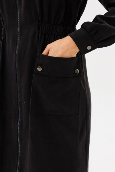 Прямое платье из вискозы с поясом и карманами на каждый день Verita 2264 - фото 6