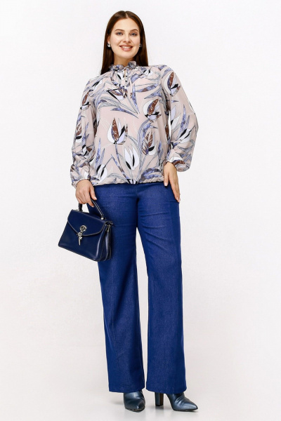 Блуза La rouge 6315 лиловый - фото 5