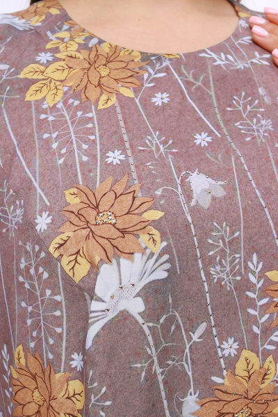 Блуза La rouge 6320 кофейный - фото 7