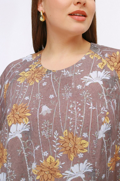 Блуза La rouge 6320 кофейный - фото 6