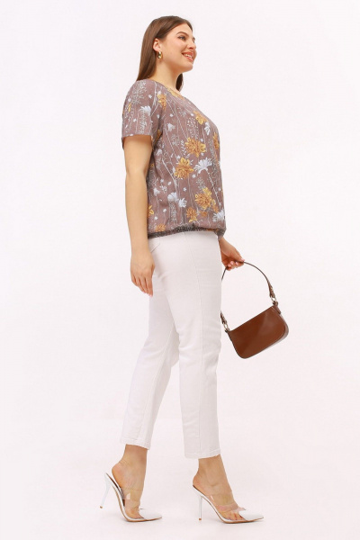 Блуза La rouge 6320 кофейный - фото 4