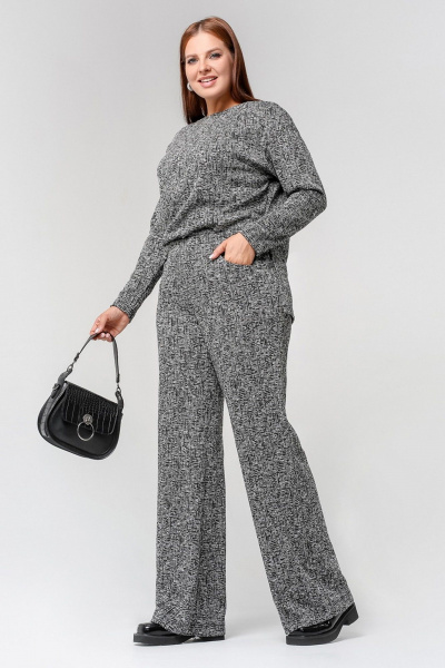 Брюки La rouge 8049 серый-меланж - фото 2