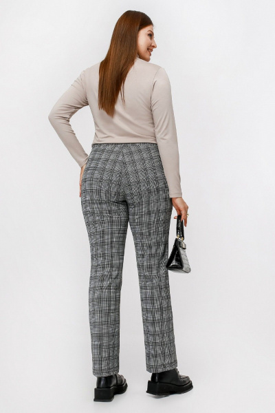 Брюки La rouge 8063 серый-(клетка) - фото 3