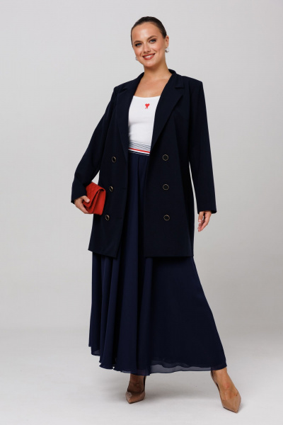 Юбка Anastasia 1263 темно-синий - фото 9