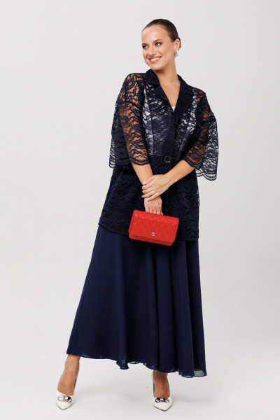 Юбка Anastasia 1263 темно-синий - фото 8