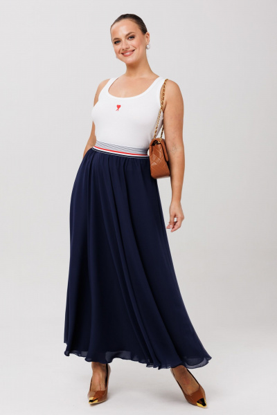 Юбка Anastasia 1263 темно-синий - фото 7