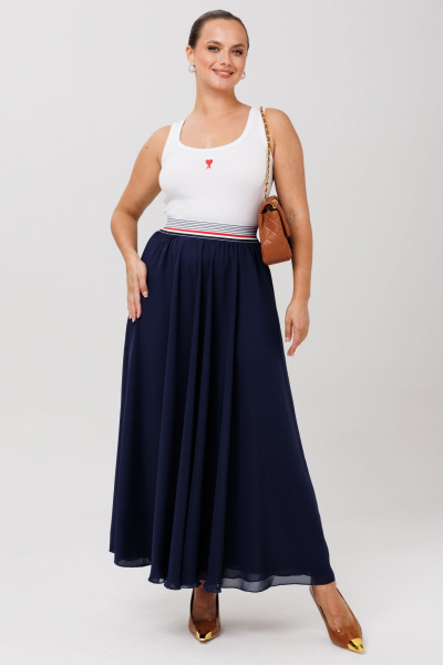 Юбка Anastasia 1263 темно-синий - фото 4