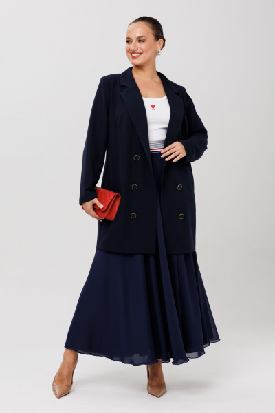 Юбка Anastasia 1263 темно-синий - фото 3