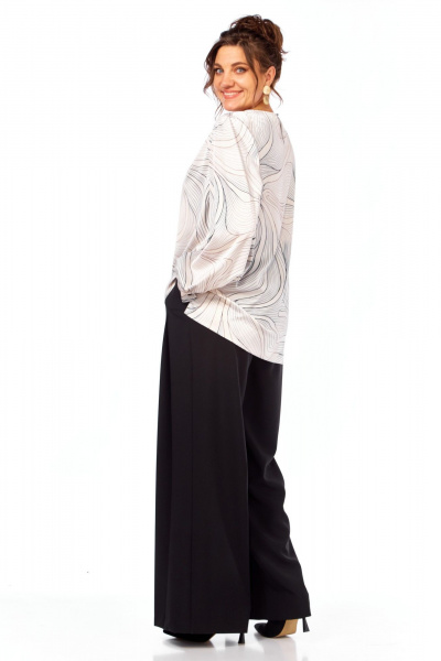 Блуза Элль-стиль 2397а молочный_принт - фото 7