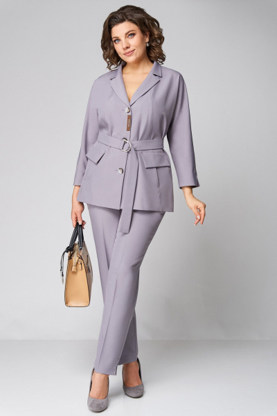 Брюки, жакет Мишель стиль 1297 серый - фото 8