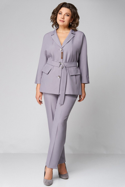 Брюки, жакет Мишель стиль 1297 серый - фото 6