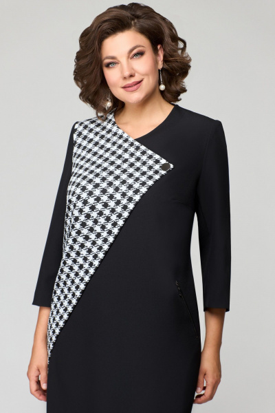 Платье Мишель стиль 1310 черно-белый - фото 5