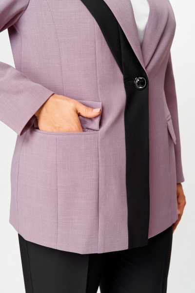 Брюки, жакет ANASTASIA MAK 1244 пыльная _роза+черный - фото 12