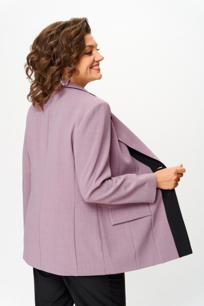 Брюки, жакет ANASTASIA MAK 1244 пыльная _роза+черный - фото 11