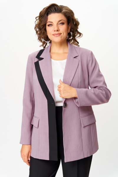 Брюки, жакет ANASTASIA MAK 1244 пыльная _роза+черный - фото 8