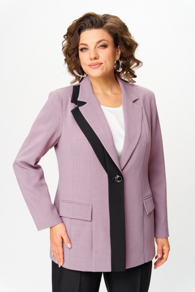 Брюки, жакет ANASTASIA MAK 1244 пыльная _роза+черный - фото 7