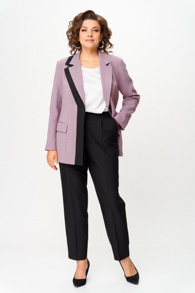 Брюки, жакет ANASTASIA MAK 1244 пыльная _роза+черный - фото 2