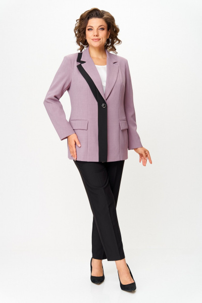 Брюки, жакет ANASTASIA MAK 1244 пыльная _роза+черный - фото 1