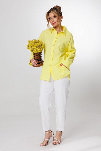 Рубашка Faufilure C1724 желтый - фото 1