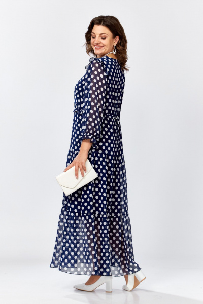 Платье Lady Secret 25301 синий+пр.горошек - фото 7