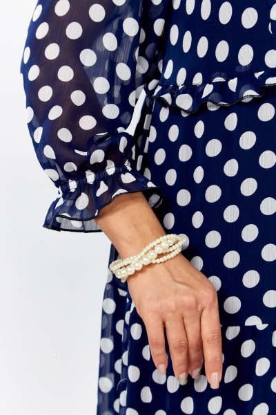 Платье Lady Secret 25301 синий+пр.горошек - фото 6