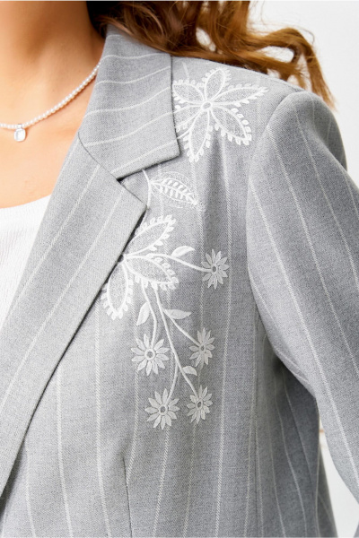 Блуза, жакет, юбка Fita 4101 серый_ледник - фото 8