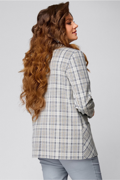 Жакет Fita 20393 бежево-серый - фото 3